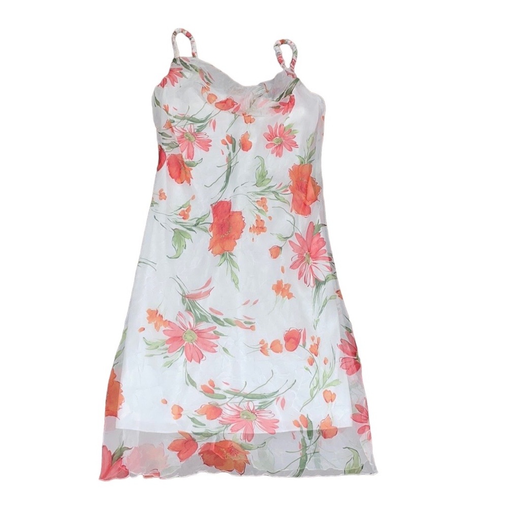 Vintage city triangles floral midi dress